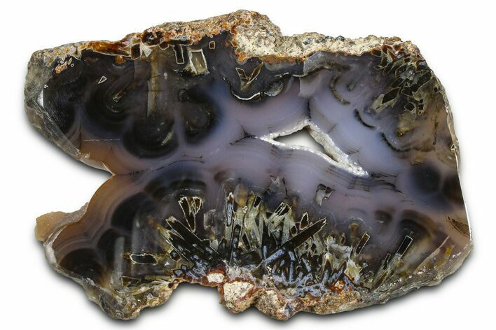 Polished Turkish Stick Agate Slab - Turkey #378141